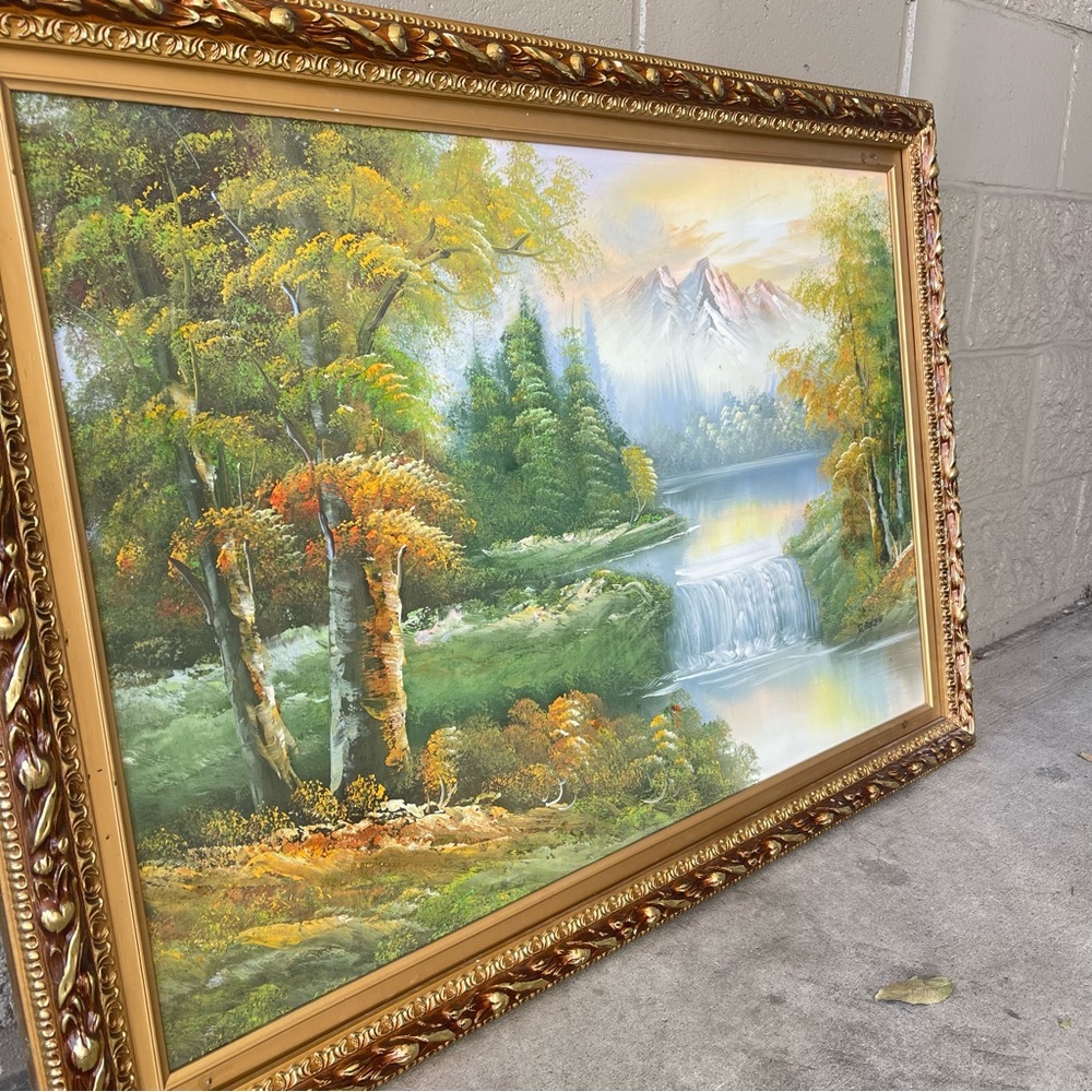 Antique R Boren Oil Painting Signed - Picture 4 of 9